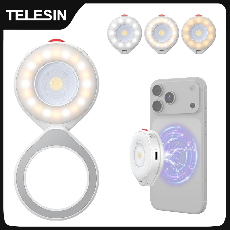 Photography Lighting Brands - ضوء فلاش مغناطيسي من TELESIN للهواتف