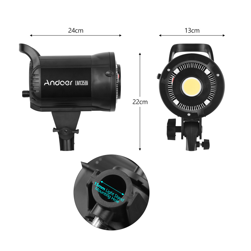 Andoer LM135Bi المحمولة LED ال - مراجعة Photography Lighting Handheld وسعره