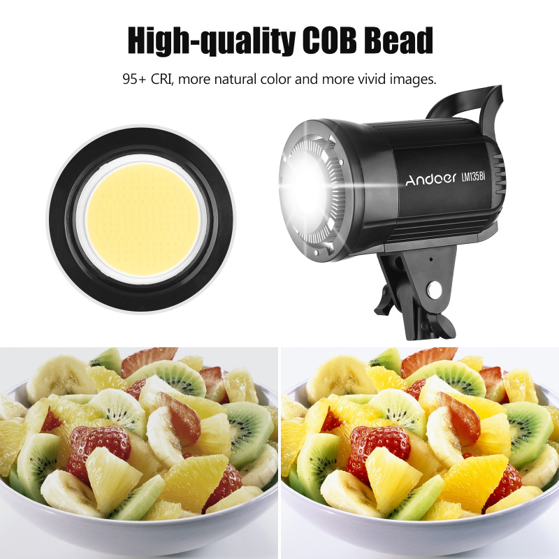 Andoer LM135Bi المحمولة LED ال - مراجعة Photography Lighting Handheld وسعره